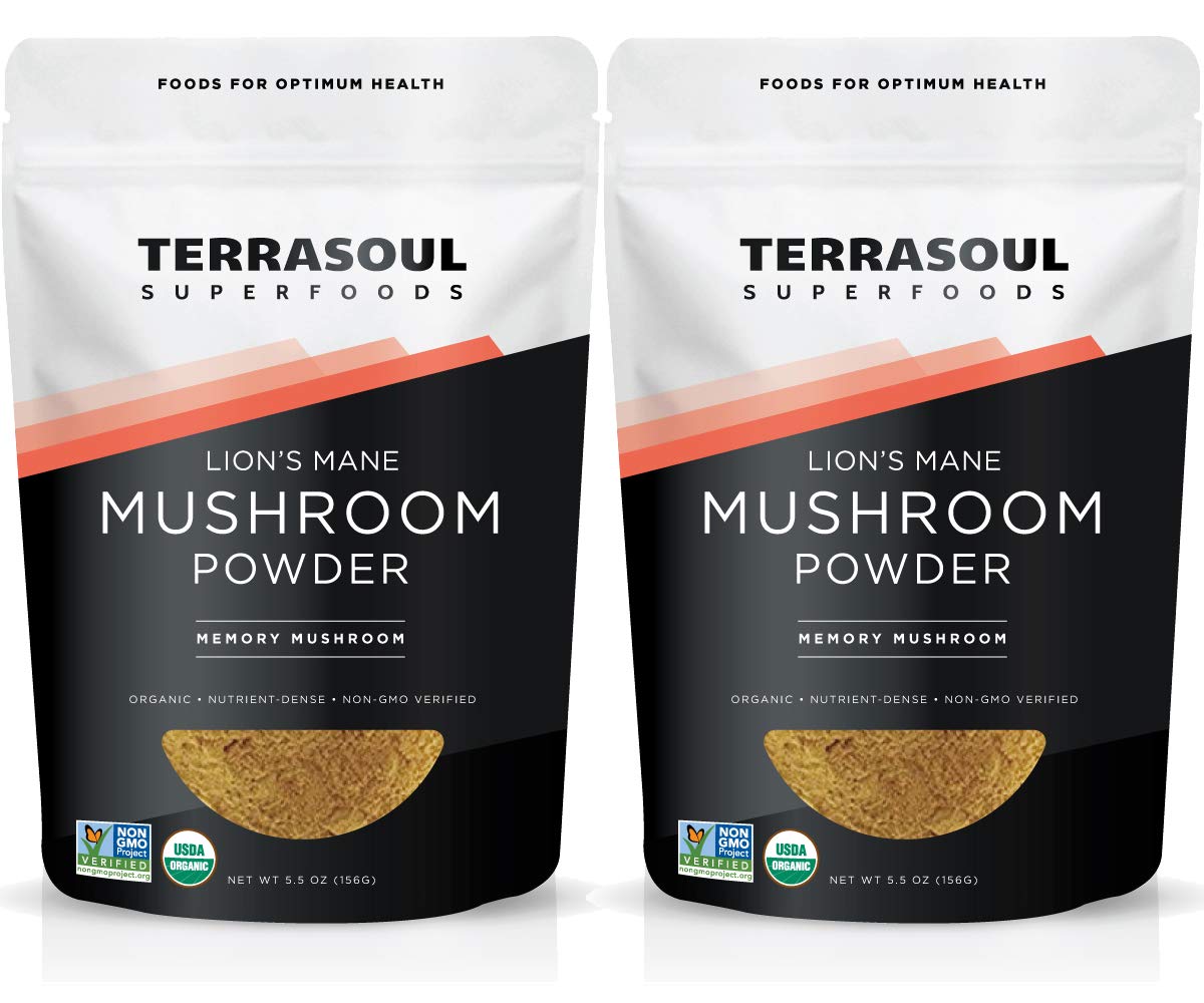 Poudre de champignon Lion's Mane Terrasoul Superfoods 340g vue de face