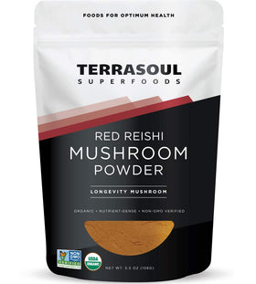 Poudre de champignon Reishi bio Terrasoul Superfoods 159g vue de face