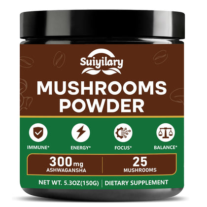 Poudre de champignon Suiyilary 25 en 1 200g vue de face