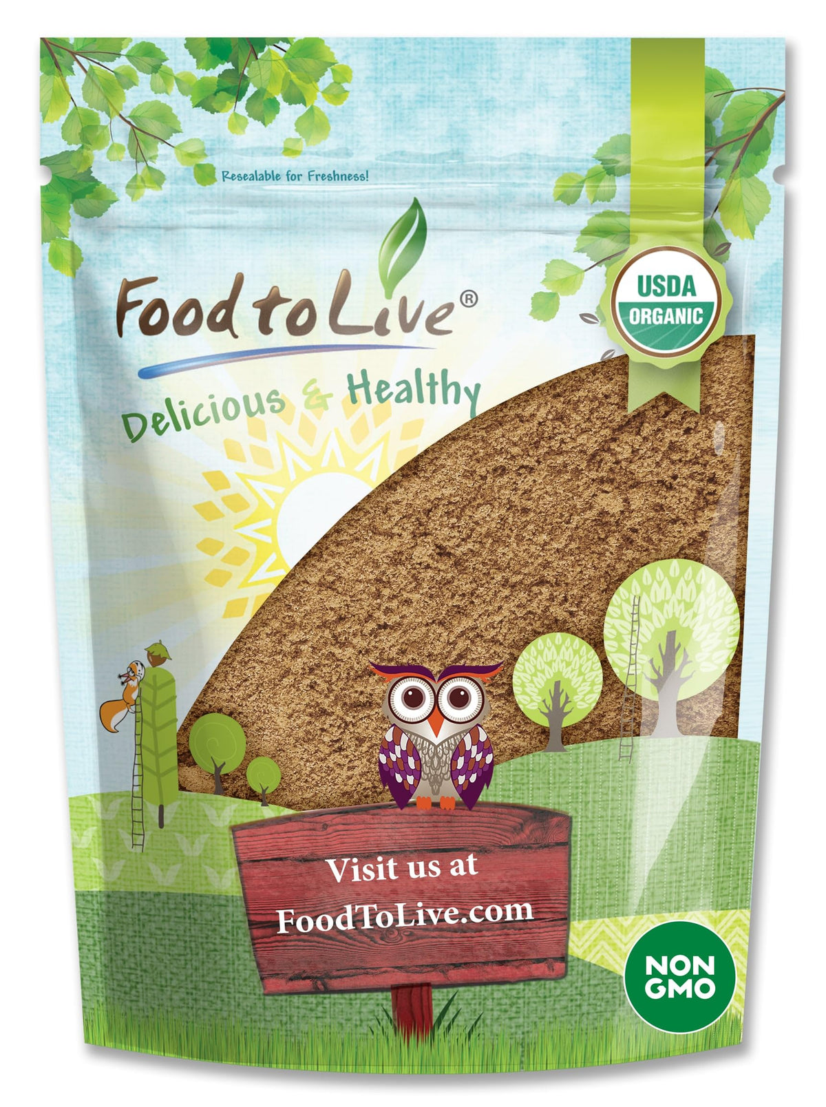 Poudre de champignon Turkey Tail Bio Food to Live vue de face