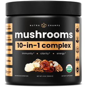Poudre de champignons bio NutraChamps 250g vue de face