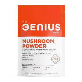 Poudre de champignons bio The Genius Brand 100g vue de face