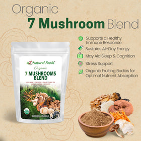 Poudre de champignons bio Z Natural Foods dans un bol