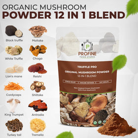 Poudre de champignons Profine ajoutée à un smoothie