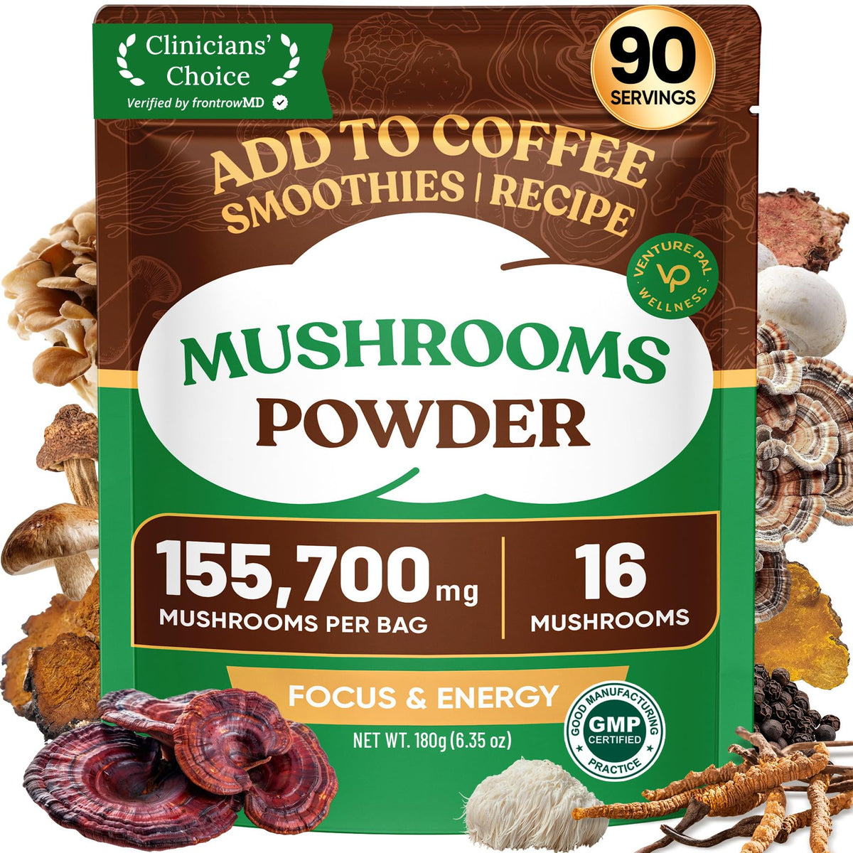 Poudre de champignons Venture Pal 16 en 1 emballage avant