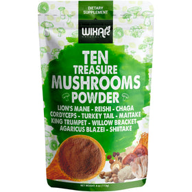 Poudre de champignons WIXAR NATURALS 10 Trésors 113g vue de face