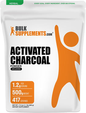 Poudre de Charbon Actif BulkSupplements 500g vue avant