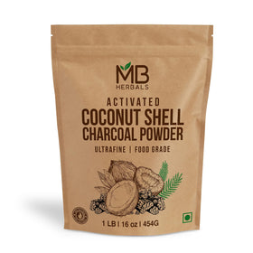 Poudre de Charbon Actif MB Herbals 454 g en emballage avant