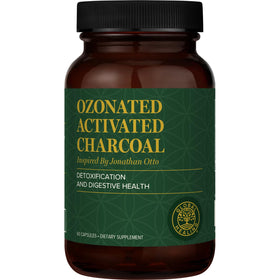 Poudre de charbon actif ozoné Global Healing Center, 60 comprimés, vue de face