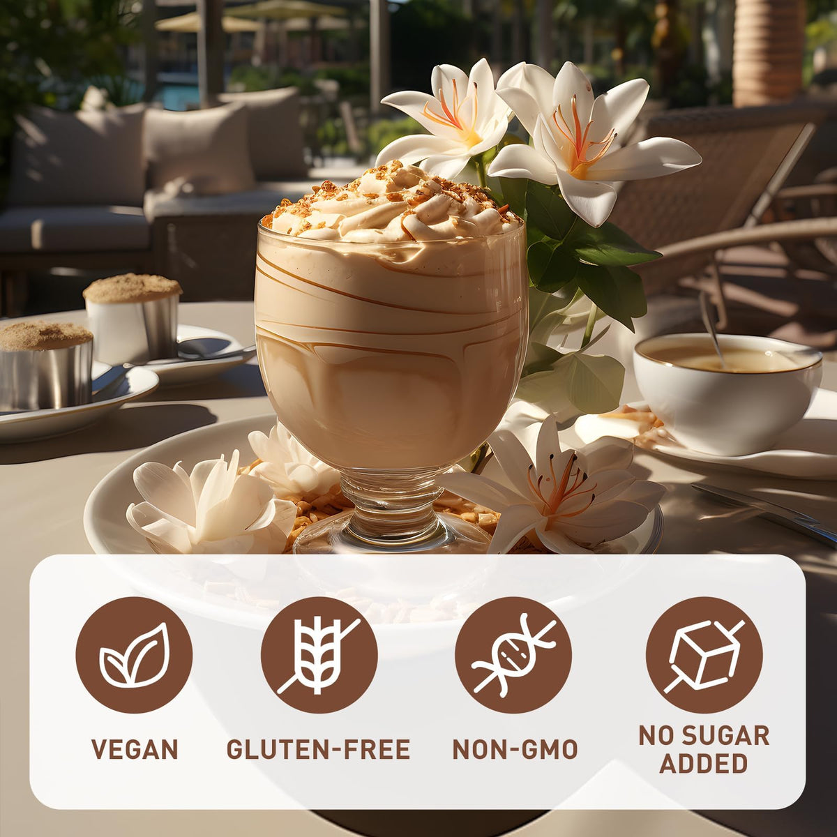 Poudre de chardon-marie bio 'D ORGANIC ajoutée à un smoothie