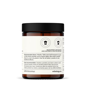 Poudre de chardon-marie dans un smoothie