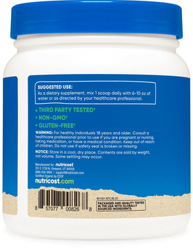 Poudre de chlorella bio Nutricost dans un smoothie