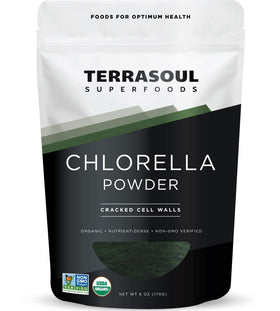 Poudre de chlorelle bio Terrasoul Superfoods 181g vue de face
