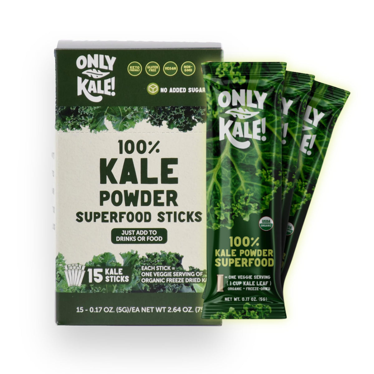Poudre de chou frisé OnlyKale en sachets individuels
