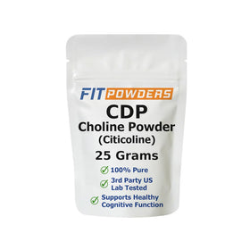 Poudre de Citicoline FitPowders 25g vue de face avec cuillère
