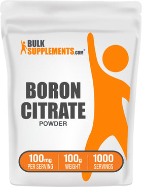 Poudre de Citrate de Bore BulkSupplements 100g vue de face