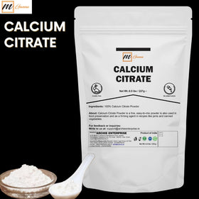 Poudre de citrate de calcium mGanna 240g versée dans un verre