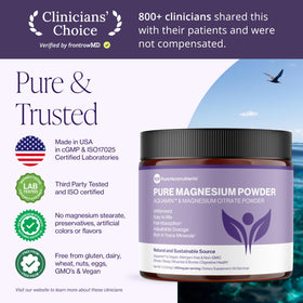 Poudre de citrate de magnésium Pure Micronutrients avec d'autres compléments alimentaires