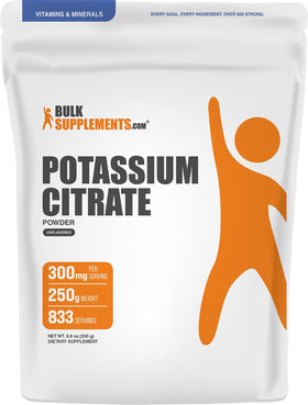 Poudre de citrate de potassium BulkSupplements 250g vue de face