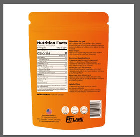 Poudre de citrate de sodium Fit Lane Nutrition 299g sur une table de cuisine