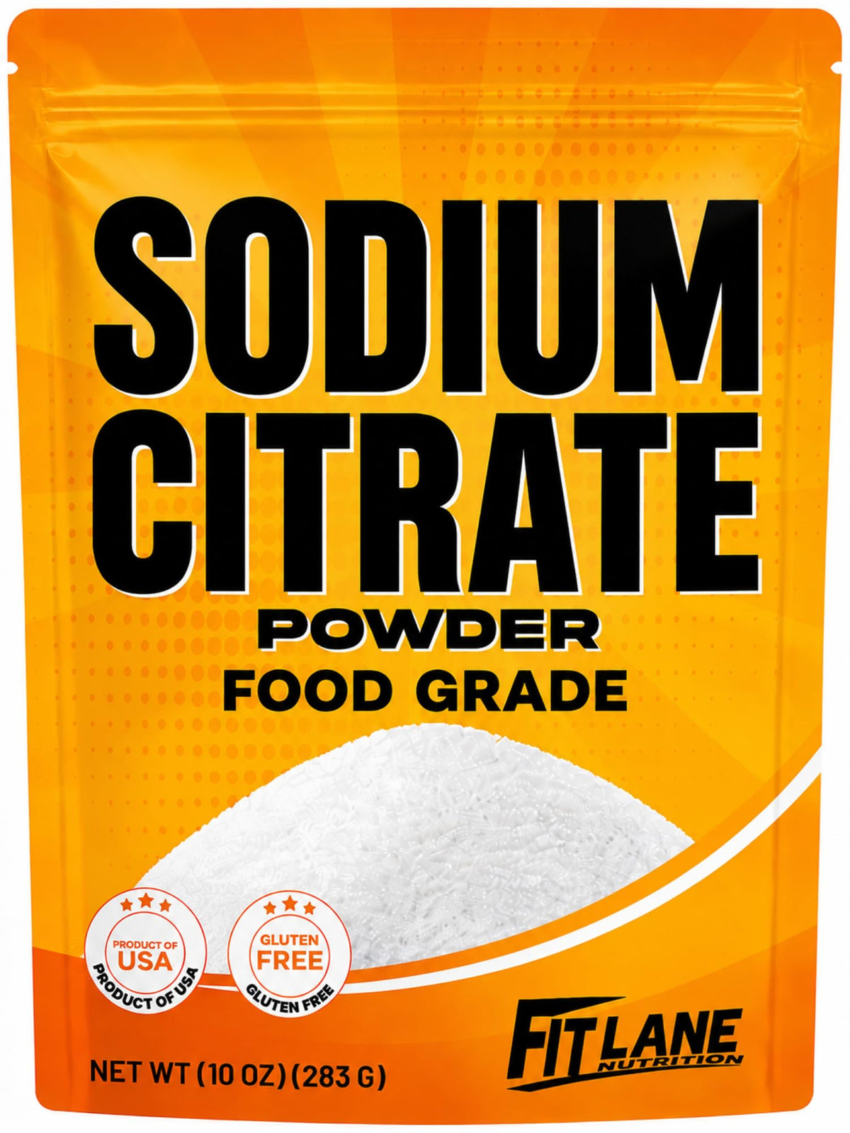 Poudre de citrate de sodium Fit Lane Nutrition 299g vue avant