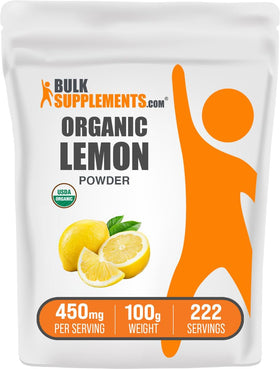 Poudre de Citron Bio BulkSupplements 100g vue de face