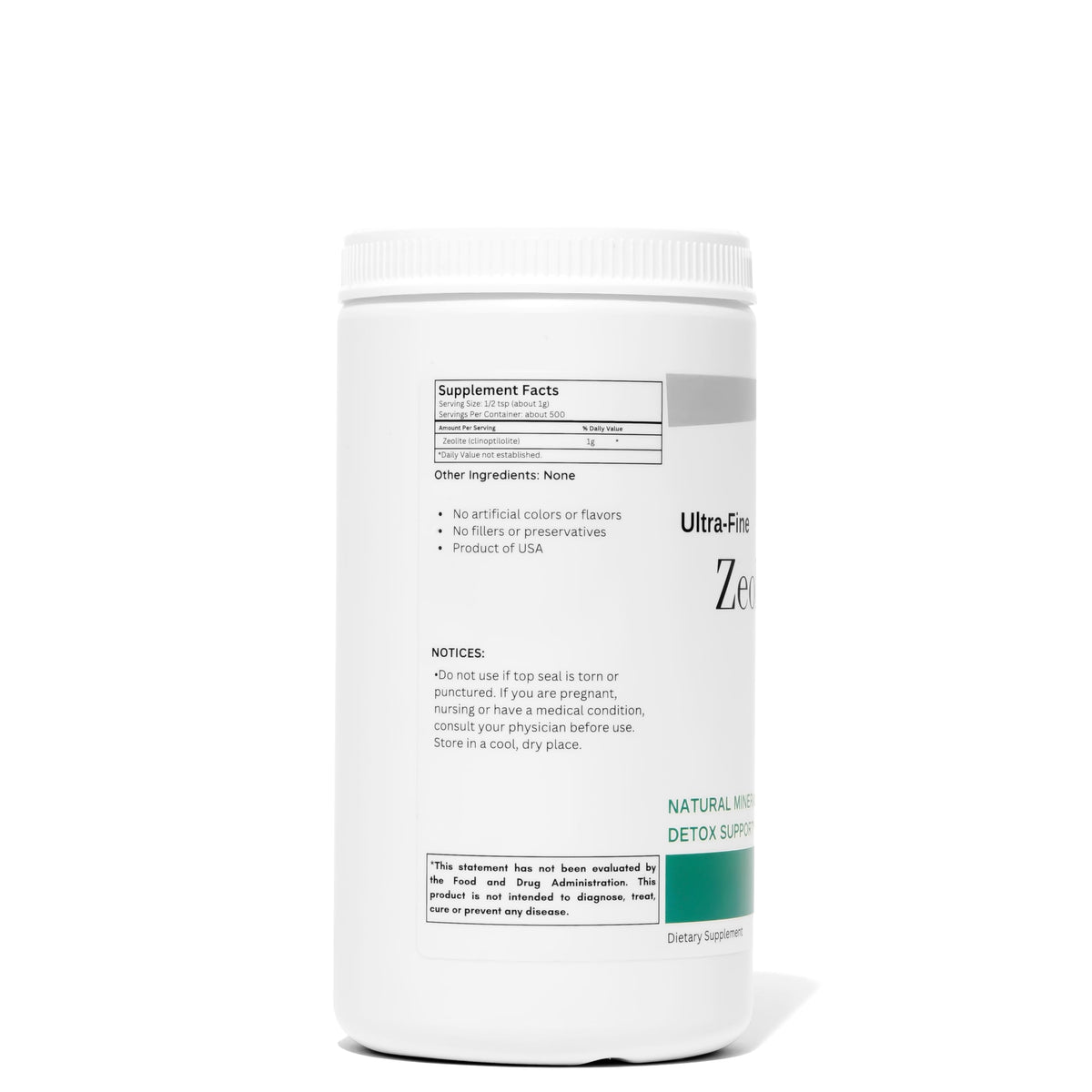 Poudre de clinoptilolite zeolite en usage dans une routine de bien-être
