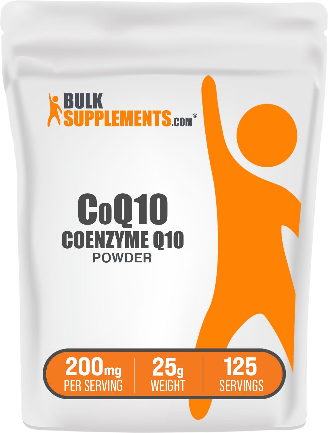 Poudre de Coenzyme Q10 200mg BulkSupplements vue de face
