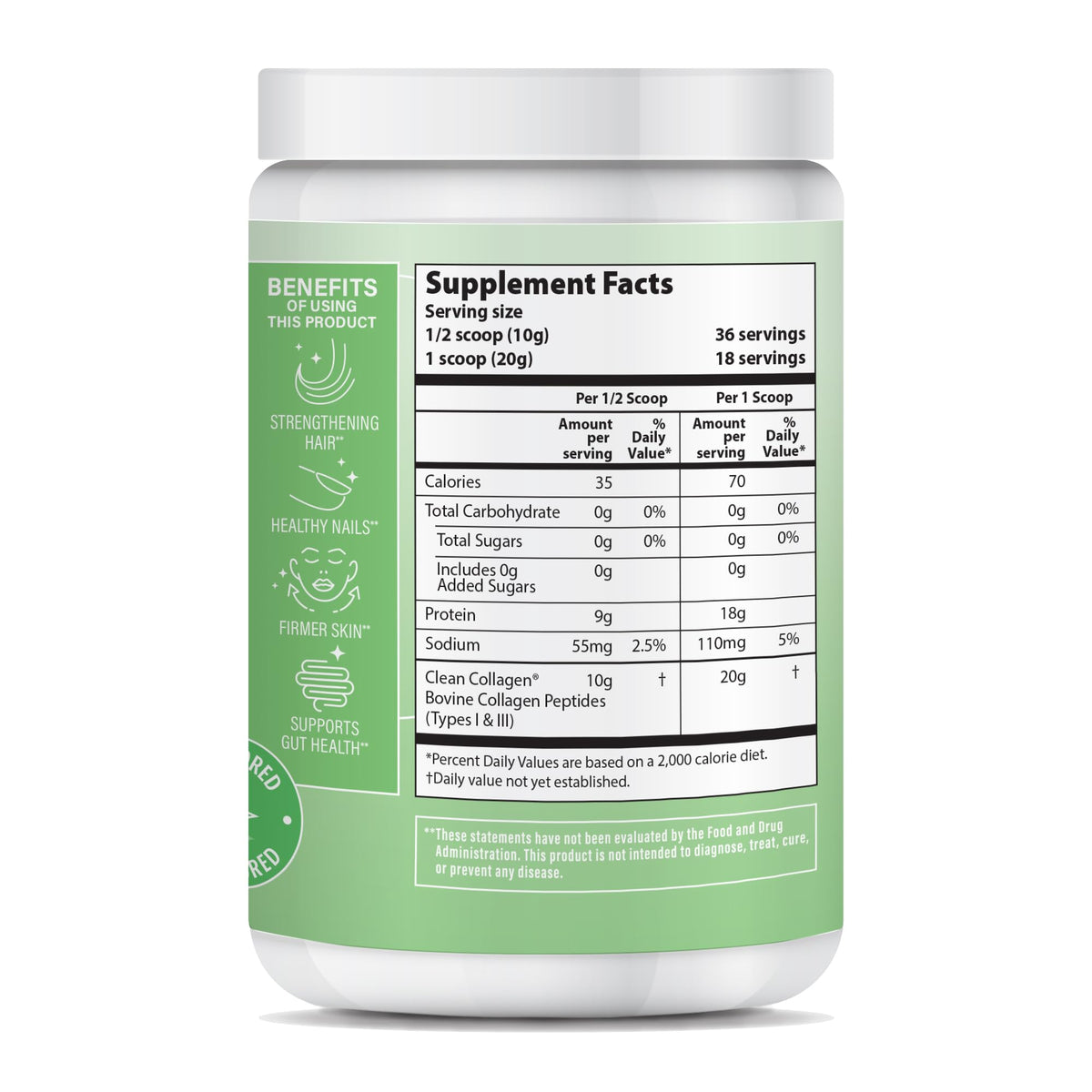 Poudre de collagène ABOUT YOUR COLLAGEN 449g avec cuillère doseuse