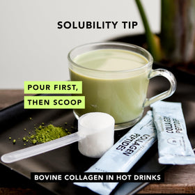 Poudre de collagène AMANDEAN dans un smoothie