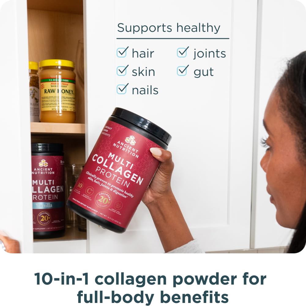 Poudre de collagène Ancient Nutrition avec des ingrédients naturels