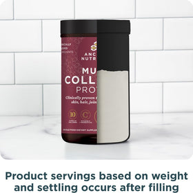 Poudre de collagène Ancient Nutrition avec un mixeur