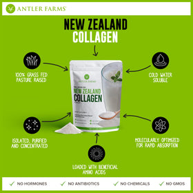 Poudre de collagène Antler Farms Nouvelle-Zélande 472g en poudre