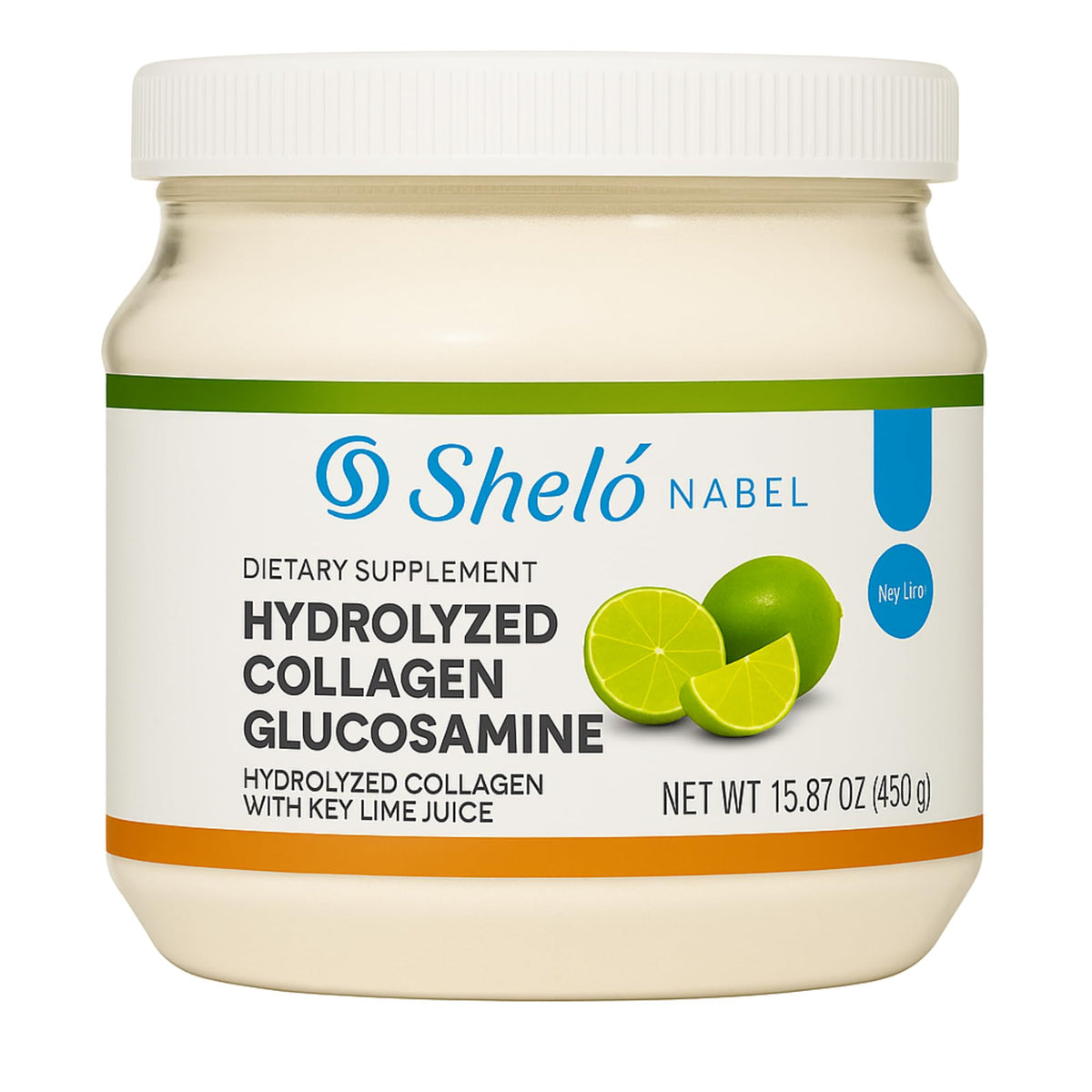 Poudre de collagène au citron Sheló NABEL 531g vue de face