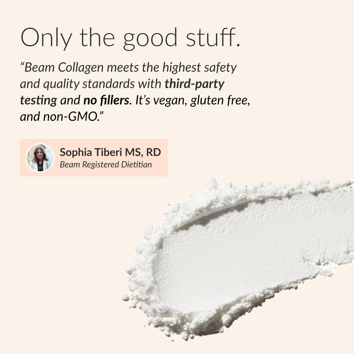 Poudre de collagène BEAM avec des fruits frais pour un smoothie