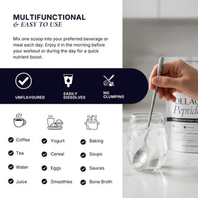 Poudre de collagène bioactif The Intelligent Health 349g avec ingrédients