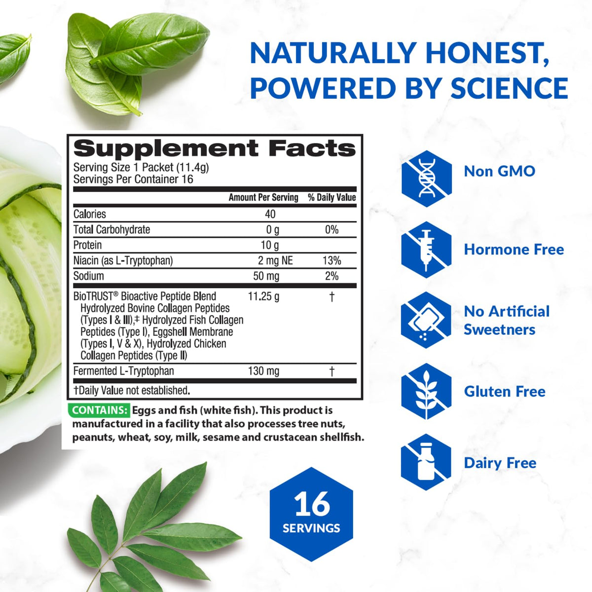 Poudre de collagène BioTrust dans un smoothie