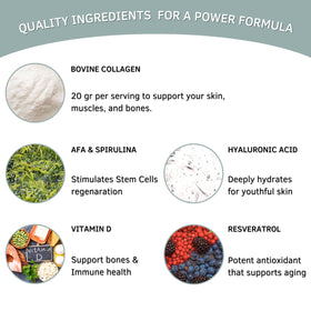 Poudre de collagène Bioxtron 250g mixée dans un smoothie