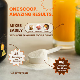 Poudre de collagène Black Girl Vitamins dans une tasse de café