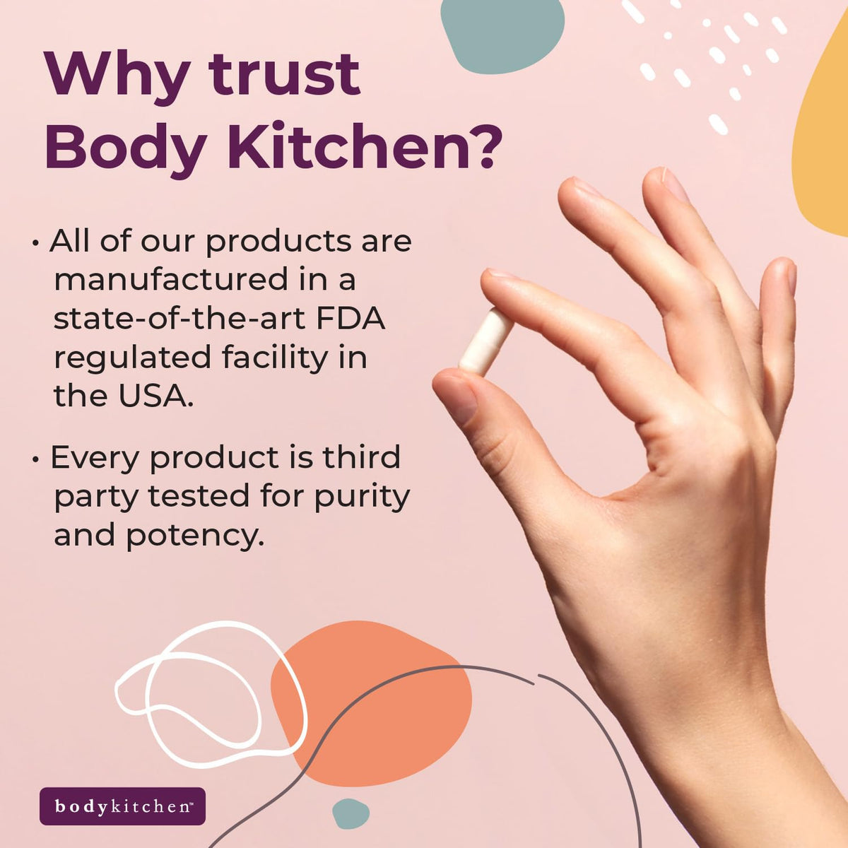 Poudre de collagène Body Kitchen avec un plan de préparation de smoothie