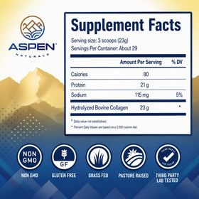Poudre de collagène bovin ASPEN NATURALS avec des fruits
