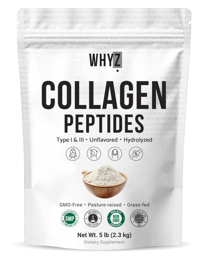 Poudre de collagène bovin hydrolysé WHYZ en sachet refermable