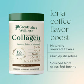 Poudre de collagène chocolat dans un smoothie