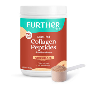 Poudre de collagène chocolat Further Food 830g vue de face