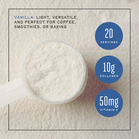 Poudre de collagène CleanForm Nutrition vanille 299g vue de dos