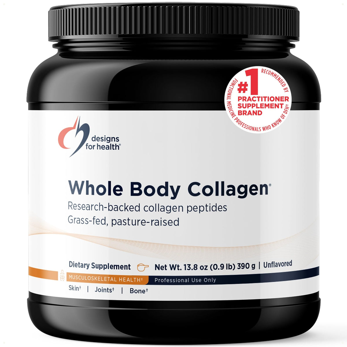 Poudre de collagène complet Designs for Health 490g vue de face