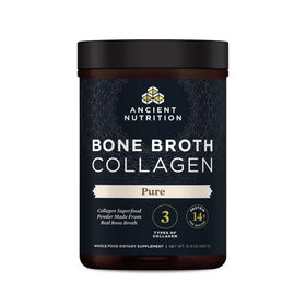 Poudre de collagène de bouillon d'os Ancient Nutrition 572g vue de face