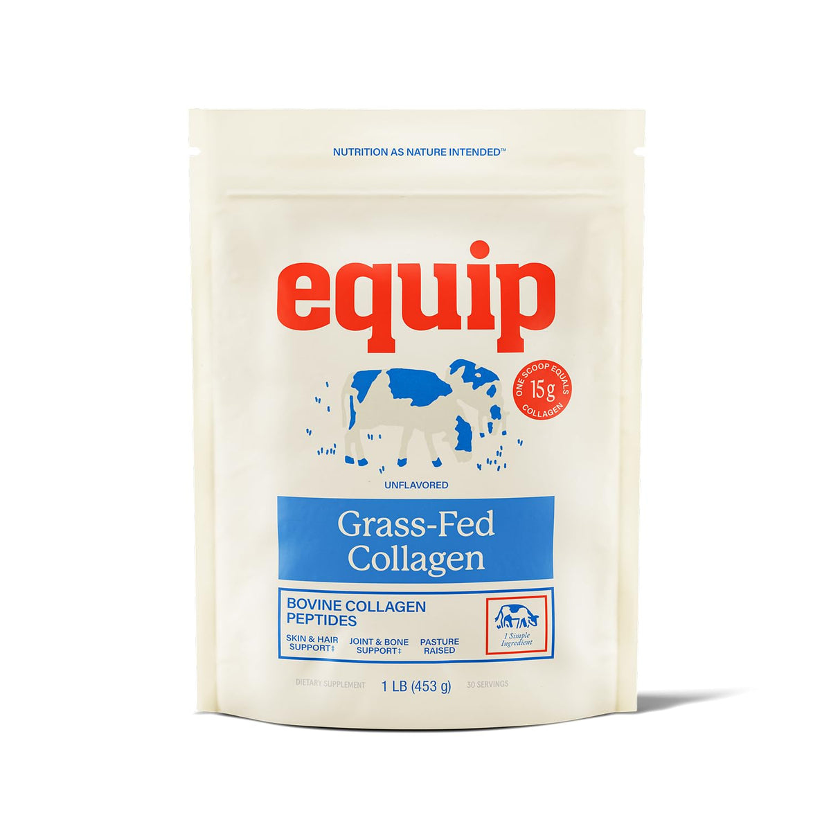 Poudre de collagène Equip 481g avec emballage avant