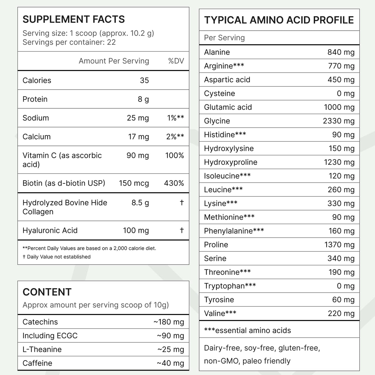 Poudre de collagène FKRO au matcha, mélange dans un smoothie