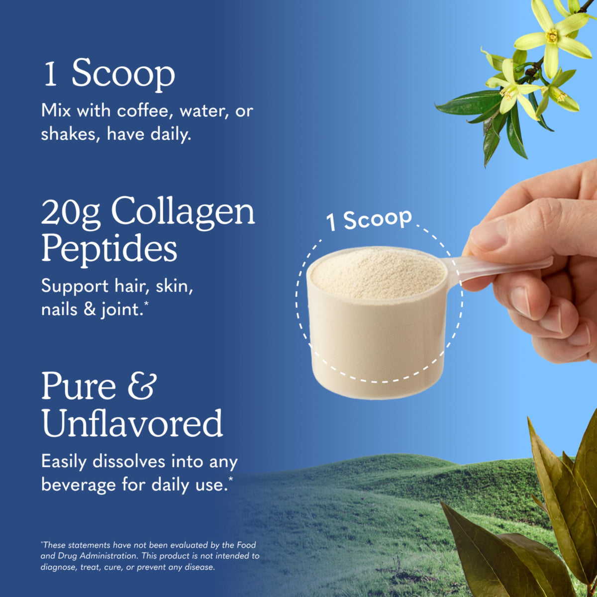 Poudre de collagène Garden of Life 720g vue de dos
